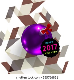 Christmas Design and Elements for Xmas and New Year 2017 Invitations, Placards, Flyers, Posters and Banners - Vector Illustration