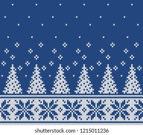 Christmas Design. Fair Isle Seamless Knitting Pattern