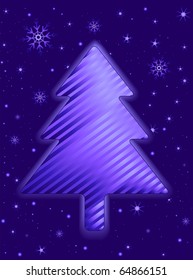 Christmas Design Featuring a Striped Christmas Tree