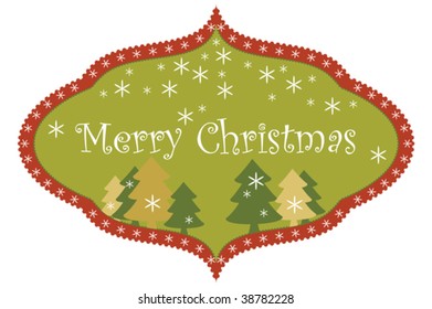 Christmas design frame. Easy to edit vector image.