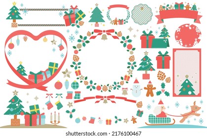 Christmas design frames and illustrations