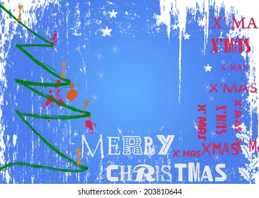 christmas design, free copy space, vector illustration