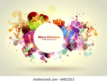 Christmas design with gifts