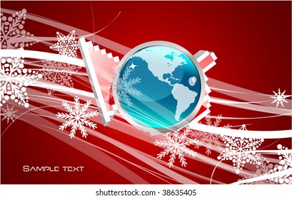 Diseño navideño con globo