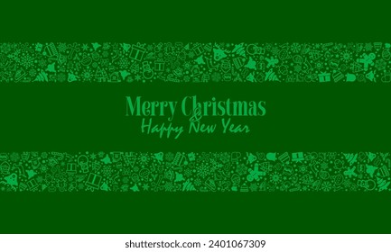 christmas design for greeting card, background, wallpaper, backdrop (green on green background)