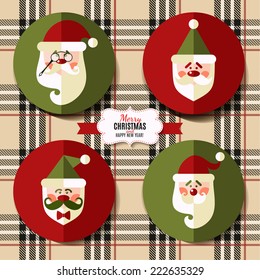 Christmas design icons set. Vector background.