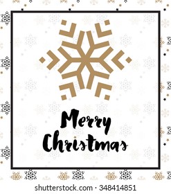 Christmas Design ideal for gift tags or print in black white and gold