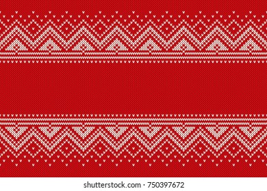 Christmas Design Knitted Background with a Place for Text. Wool Knit Texture Imitation
