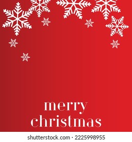 Christmas Design with merry Christmas text on red background.