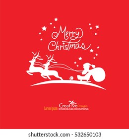 christmas design on red backgroun.christmas concept.vector illustration.eps10.
