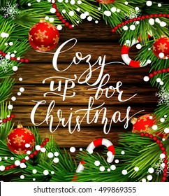 Christmas design on wood