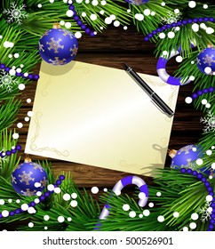 Christmas design on wood