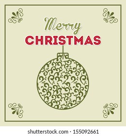 christmas design over beige background vector illustration