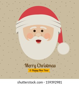 christmas design over  beige background vector illustration