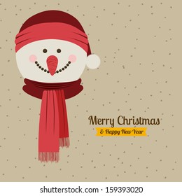christmas design over  beige background vector illustration