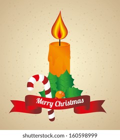 christmas design over beige  background vector illustration