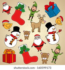 christmas design over beige background vector illustration