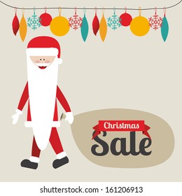 christmas design over  beige  background vector illustration