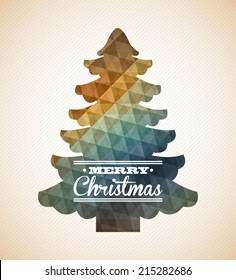 christmas design over  beige background vector illustration
