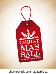 christmas design over  beige background vector illustration