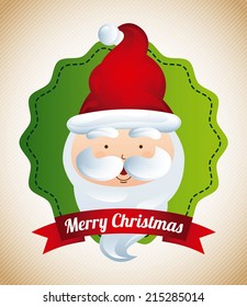 christmas design over beige  background vector illustration