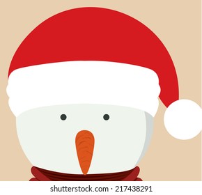 Christmas design over beige background, vector illustration