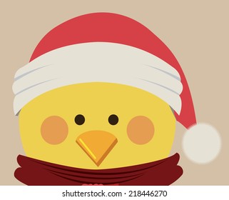 Christmas design over beige background, vector illustration