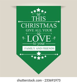 Christmas design over beige background, vector illustration.