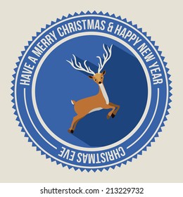 Christmas design over beige background,vector illustration