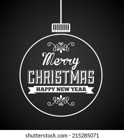 christmas design over  black background vector illustration