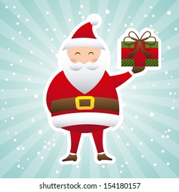 christmas design over  blue  background vector illustration