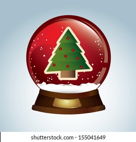 christmas design over blue background vector illustration 