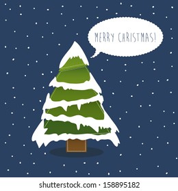 christmas design over blue  background vector illustration