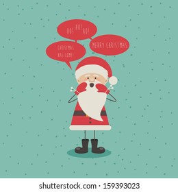 christmas design over  blue background vector illustration