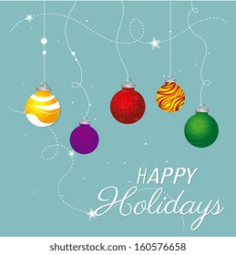 christmas design over blue background vector illustration