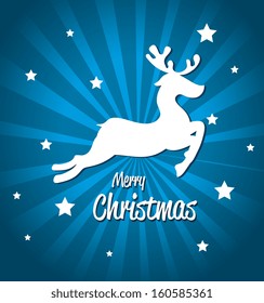 christmas design over blue  background vector illustration