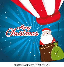 christmas design over blue background vector illustration