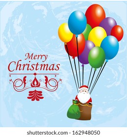 christmas design over blue  background vector illustration