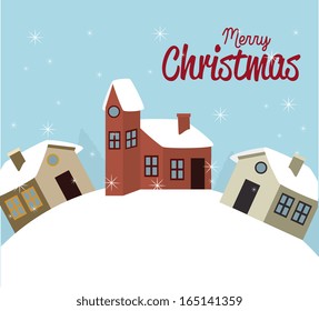christmas design over blue  background vector illustration