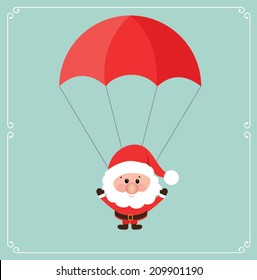 Christmas design over blue background. vector illustration