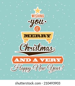 christmas design over blue background vector illustration