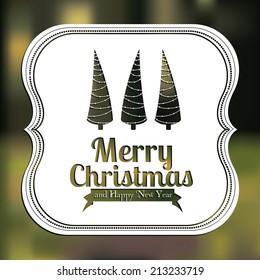 Christmas design over blur background,vector illustration
