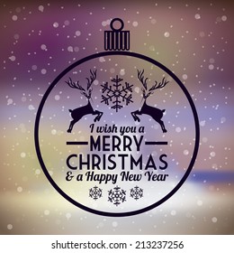 Christmas design over blur background,vector illustration