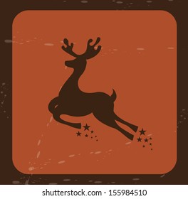 christmas design over brick background vector illustration