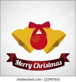 Christmas design over color background