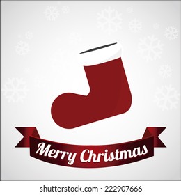 Christmas design over color background