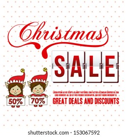 christmas design over dotted background vector illustration