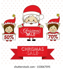 christmas design over dotted background vector illustration