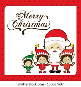 christmas design over dotted background vector illustration
