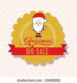 christmas design over dotted background vector illustration